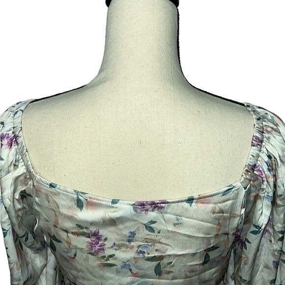 FTF Floral Print Tie Front Blouse - Picture 12 of 14